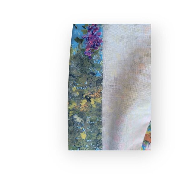 1960s-70s Sandy Gray Vintage Dress Small/Medium floral Monet wedding gorgeous - Picture 11 of 12